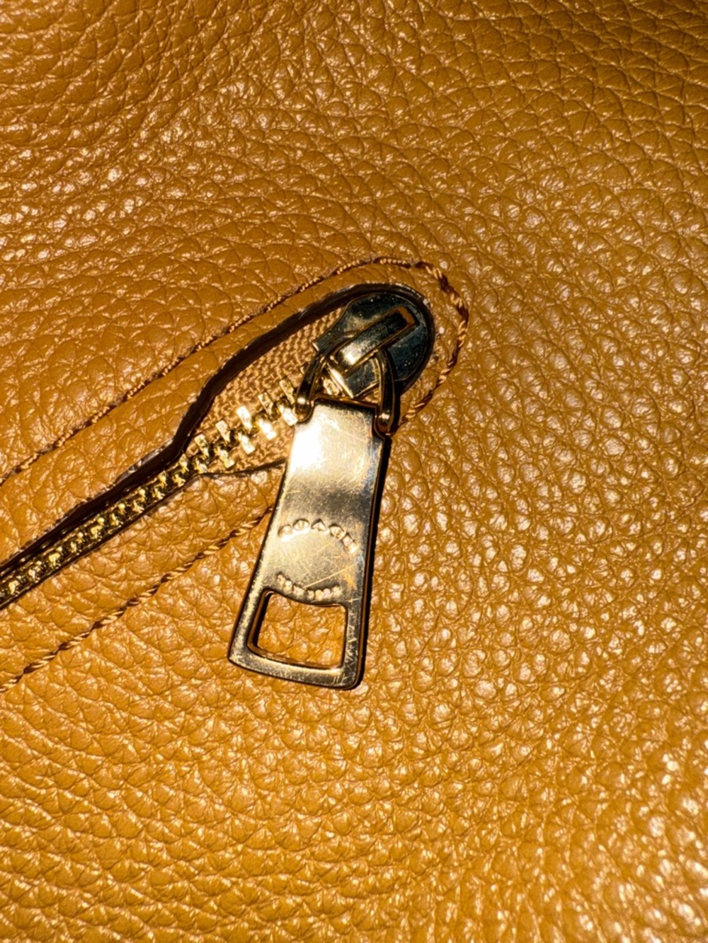 Coach Abby Duffle Leather Hobo Bag Camel Tan Braided Handle & Crossbody Strap - Picture 15 of 16